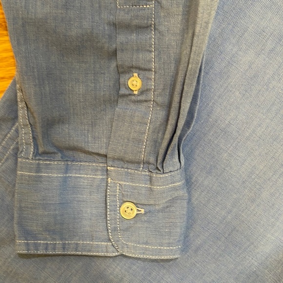 CHAPS Easy Care Button Down Oxford - XLT (Blue) - Picture 7 of 9